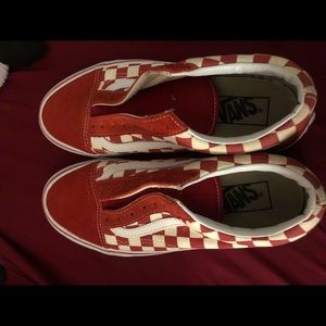 Red checkered vans